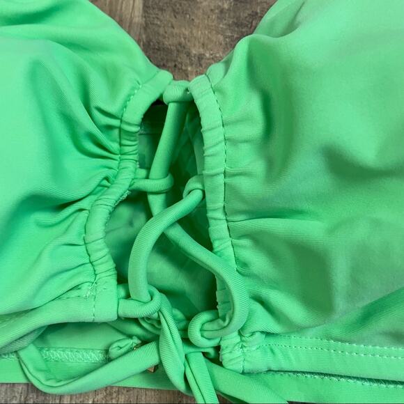 OP bikini floral bottoms solid lace front top - Picture 10 of 13